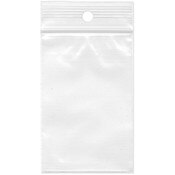Plymor 2" x 3" (Pack of 100), 2 Mil with Hang-Hole Zipper Reclosable Plastic Bags