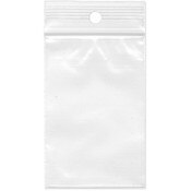 Plymor 2" x 3" (Pack of 100), 2 Mil with Hang-Hole Zipper Reclosable Plastic Bags
