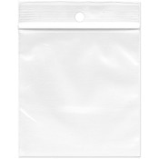 Plymor 3" x 3" (Pack of 100), 2 Mil with Hang-Hole Zipper Reclosable Plastic Bags