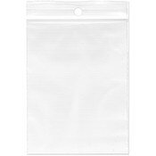 Plymor 3" x 4" (Pack of 100), 2 Mil with Hang-Hole Zipper Reclosable Plastic Bags