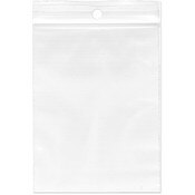 Plymor 3" x 4" (Pack of 100), 2 Mil with Hang-Hole Zipper Reclosable Plastic Bags