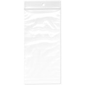 Plymor 3" x 6" (Pack of 100), 2 Mil with Hang-Hole Zipper Reclosable Plastic Bags