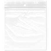 Plymor 4" x 4" (Pack of 100), 2 Mil with Hang-Hole Zipper Reclosable Plastic Bags