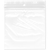 Plymor 4" x 4" (Pack of 100), 2 Mil with Hang-Hole Zipper Reclosable Plastic Bags