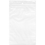Plymor 4" x 6" (Pack of 100), 2 Mil with Hang-Hole Zipper Reclosable Plastic Bags