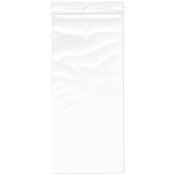 Plymor 4" x 9" (Pack of 100), 2 Mil with Hang-Hole Zipper Reclosable Plastic Bags