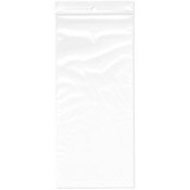 Plymor 4" x 9" (Pack of 100), 2 Mil with Hang-Hole Zipper Reclosable Plastic Bags