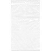 Plymor 5" x 8" (Pack of 100), 2 Mil with Hang-Hole Zipper Reclosable Plastic Bags
