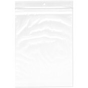 Plymor 6" x 8" (Pack of 100), 2 Mil with Hang-Hole Zipper Reclosable Plastic Bags