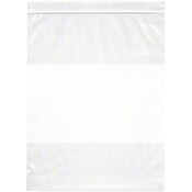 Plymor 10" x 13" (Pack of 100), 2 Mil with White-Block Zipper Reclosable Plastic Bags