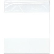 Plymor 18" x 20" (Pack of 100), 2 Mil White-Block Zipper Reclosable Plastic Bags