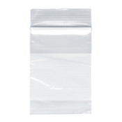 Plymor Zipper Reclosable Plastic Bags w/ White Block, 2 Mil, 2" x 3" (Pack of 100)