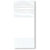 Plymor 2" x 4" (Pack of 100), 2 Mil White-Block Zipper Reclosable Plastic Bags