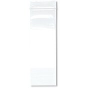 Plymor 2" x 6" (Pack of 100), 2 Mil White-Block Zipper Reclosable Plastic Bags