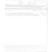 Plymor 3" x 3" (Pack of 100), 2 Mil with White-Block Zipper Reclosable Plastic Bags