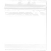 Plymor 3" x 3" (Pack of 100), 2 Mil with White-Block Zipper Reclosable Plastic Bags