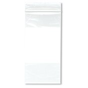 Plymor 3" x 6" (Pack of 100), 2 Mil White-Block Zipper Reclosable Plastic Bags