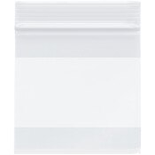 Plymor 4" x 4" (Pack of 100), 2 Mil with White-Block Zipper Reclosable Plastic Bags