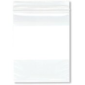 Plymor 4" x 5" (Pack of 100), 2 Mil White-Block Zipper Reclosable Plastic Bags