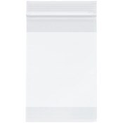 Plymor 4" x 6" (Pack of 100), 2 Mil with White-Block Zipper Reclosable Plastic Bags
