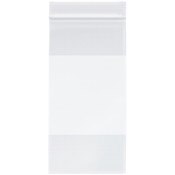 Plymor 4" x 8" (Pack of 100), 2 Mil with White-Block Zipper Reclosable Plastic Bags
