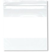 Plymor 5" x 5" (Pack of 100), 2 Mil White-Block Zipper Reclosable Plastic Bags