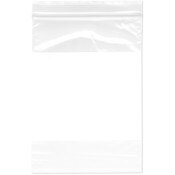 Plymor 5" x 7" (Pack of 100), 2 Mil with White-Block Zipper Reclosable Plastic Bags