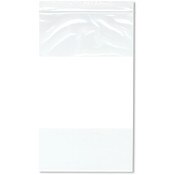 Plymor 6" x 10" (Pack of 100), 2 Mil White-Block Zipper Reclosable Plastic Bags