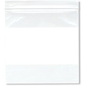 Plymor 6" x 6" (Pack of 100), 2 Mil White-Block Zipper Reclosable Plastic Bags