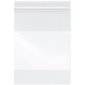 Plymor 6" x 8" (Pack of 100), 2 Mil with White-Block Zipper Reclosable Plastic Bags