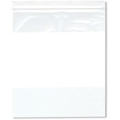 Plymor 7" x 8" (Pack of 100), 2 Mil White-Block Zipper Reclosable Plastic Bags