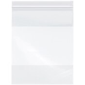 Plymor 8" x 10" (Pack of 100), 2 Mil with White-Block Zipper Reclosable Plastic Bags