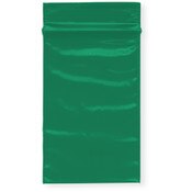 Plymor 2" x 3" (Pack of 100), Green 2 Mil Zipper Reclosable Plastic Bags