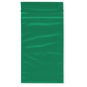 Plymor 3" x 5" (Pack of 100), Green 2 Mil Zipper Reclosable Plastic Bags