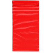 Plymor 3" x 5" (Pack of 100), Red 2 Mil Zipper Reclosable Plastic Bags