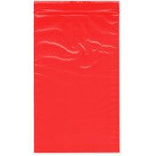 Plymor 5" x 8" (Pack of 100), Red 2 Mil Zipper Reclosable Plastic Bags