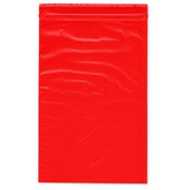 Plymor 6" x 9" (Pack of 100), Red 2 Mil Zipper Reclosable Plastic Bags