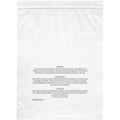 Plymor 10" x 13" (Pack of 100), 2 Mil with Printed Suffocation Warning Zipper Reclosable Plastic Bags