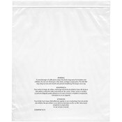 Plymor 13" x 15" (Pack of 100), 2 Mil with Printed Suffocation Warning Zipper Reclosable Plastic Bags