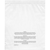 Plymor 13" x 15" (Pack of 100), 2 Mil with Printed Suffocation Warning Zipper Reclosable Plastic Bags