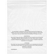 Plymor 8" x 10" (Pack of 100), 2 Mil with Printed Suffocation Warning Zipper Reclosable Plastic Bags