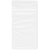 Plymor 3" x 5" (Pack of 100), White 2 Mil Zipper Reclosable Plastic Bags