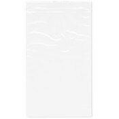 Plymor 5" x 8" (Pack of 100), White 2 Mil Zipper Reclosable Plastic Bags