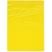 Plymor 8" x 10" (Pack of 100), Yellow 2 Mil Zipper Reclosable Plastic Bags
