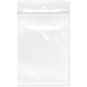 Plymor 3" x 4" (Pack of 100), 4 Mil with Hang-Hole Heavy Duty Zipper Reclosable Plastic Bags