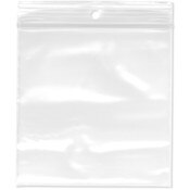 Plymor 4" x 4" (Pack of 100), 4 Mil with Hang-Hole Heavy Duty Zipper Reclosable Plastic Bags