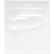 Plymor 6" x 6" (Pack of 100), 4 Mil with Hang-Hole Heavy Duty Zipper Reclosable Plastic Bags