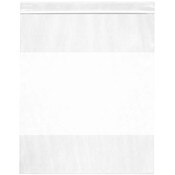 Plymor 10" x 12" (Pack of 50), 4 Mil with White-Block Heavy Duty Zipper Reclosable Plastic Bags