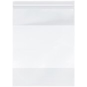 Plymor 10" x 13" (Pack of 100), 4 Mil with White-Block Heavy Duty Zipper Reclosable Plastic Bags