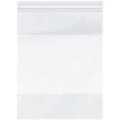 Plymor 10" x 13" (Pack of 100), 4 Mil with White-Block Heavy Duty Zipper Reclosable Plastic Bags